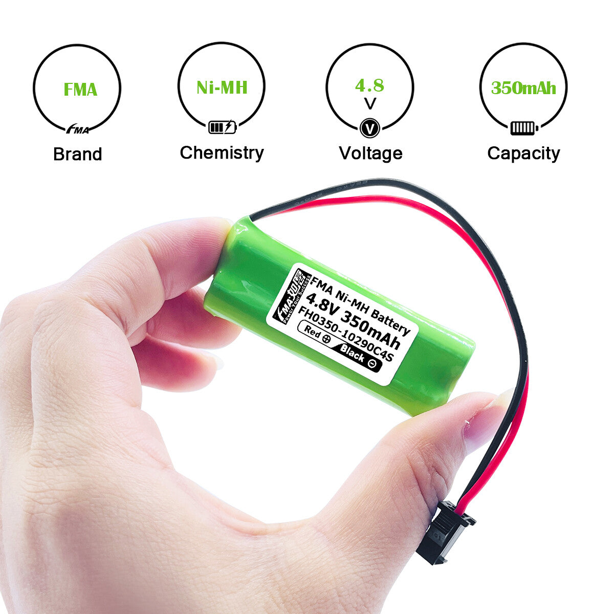 Ni-MH battery 4.8V 350mAh-Parameters
