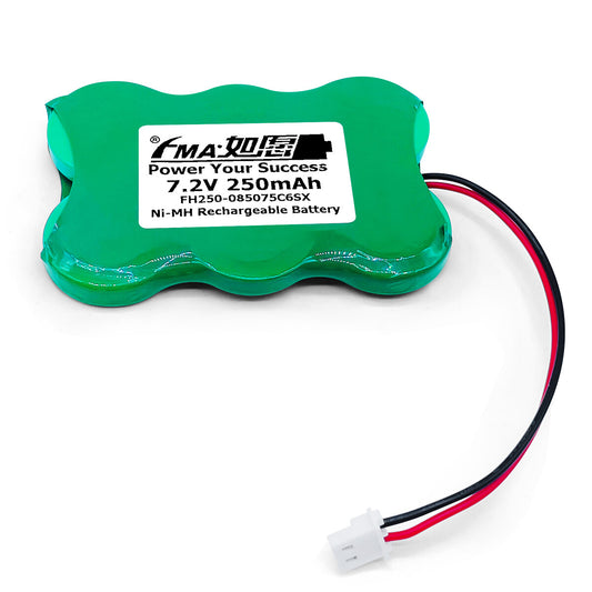 FMA Battery Ni-MH battery Button pack 7.2V 250mAh 6SX-Front view
