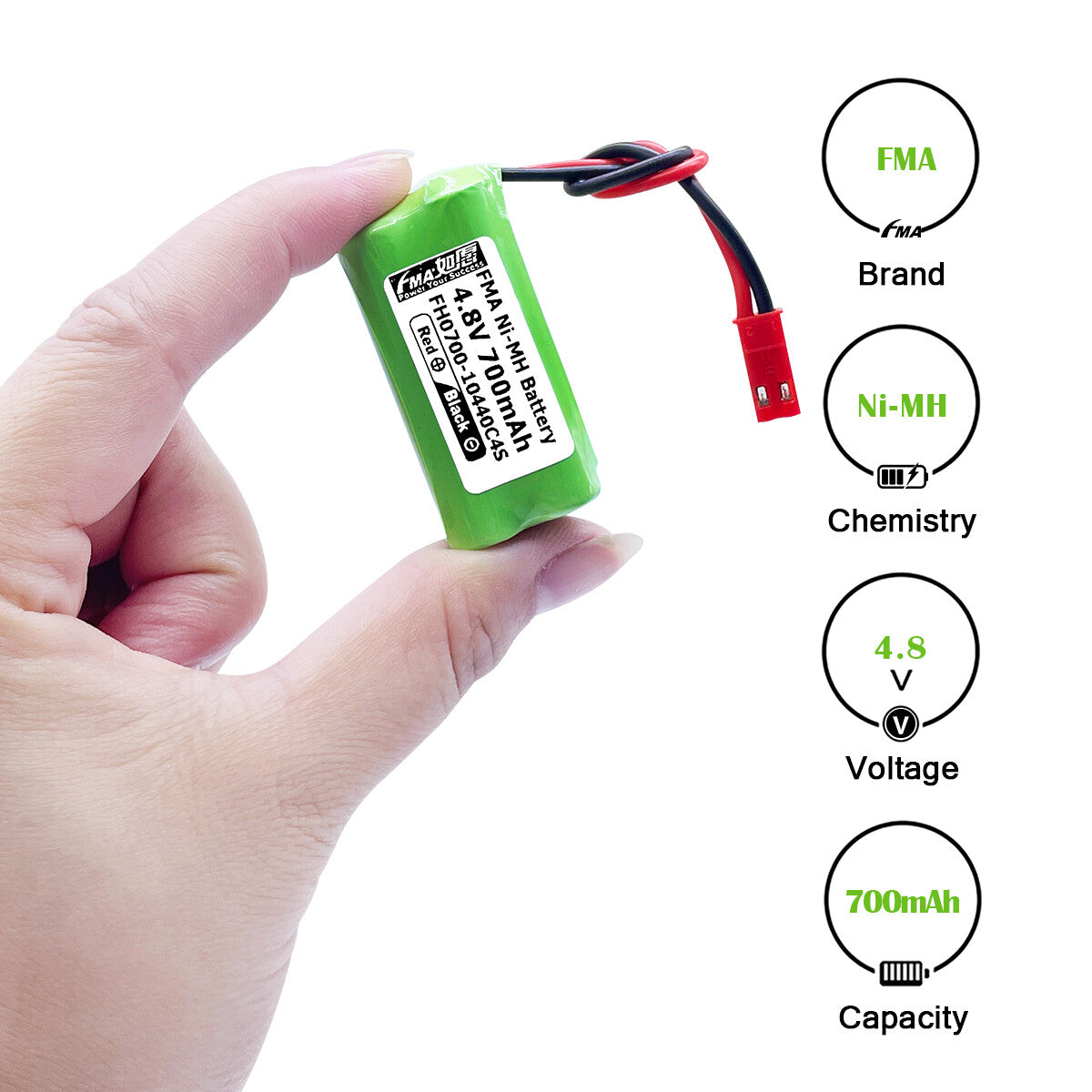 Ni-MH battery 8.4V 700mAh-Parameters
