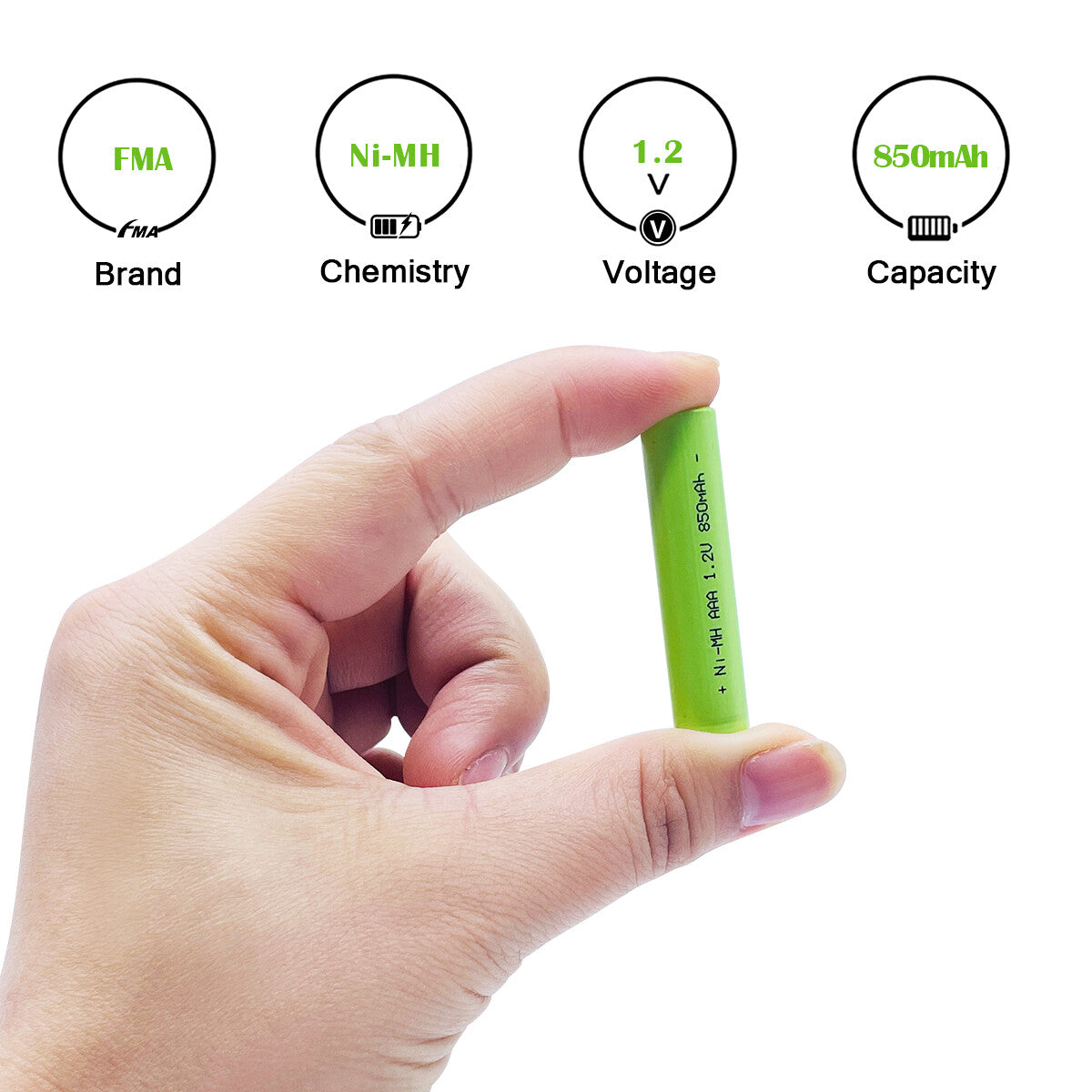 FMA AAA 1.2V 850mAh Ni-MH Battery for Cordless Phone Luminous Voice Model Toys