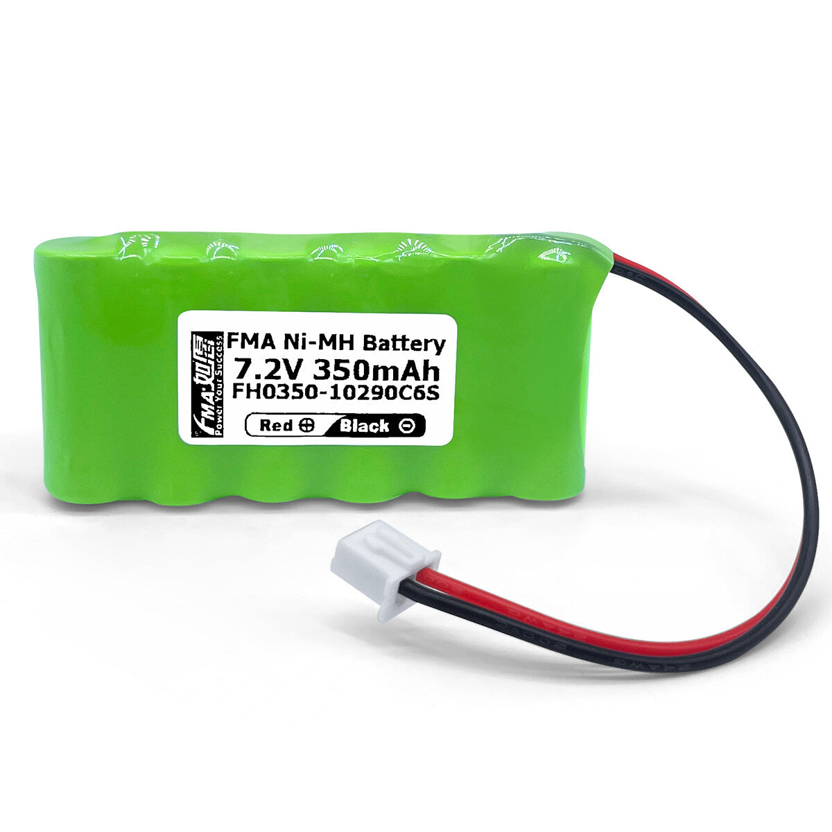 Ni-MH battery 7.2V 350mAh-Front view
