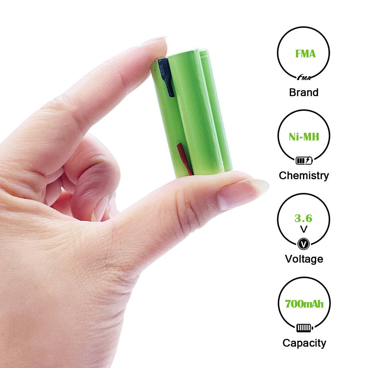 FMA Battery Ni-MH battery 10440C3ST 3.6V 700mAh-Parameters
