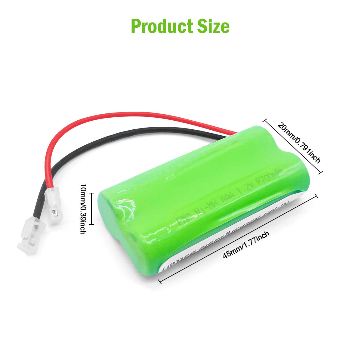 FMA Battery Ni-MH battery 10440C2SB 2.4V 700mAh-Size

