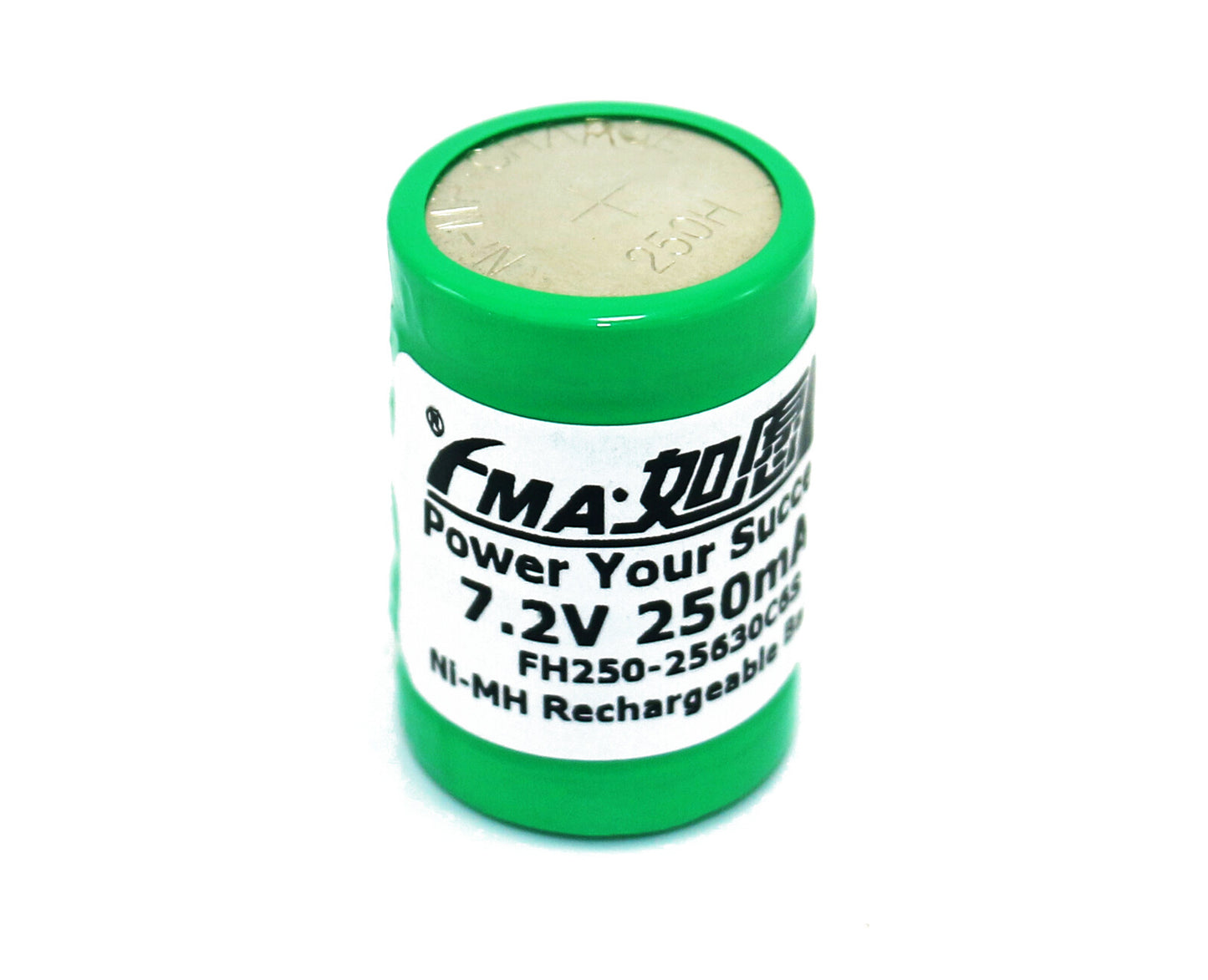 FMA Battery Ni-MH battery Button pack 7.2V 250mAh 6ST-Front view
