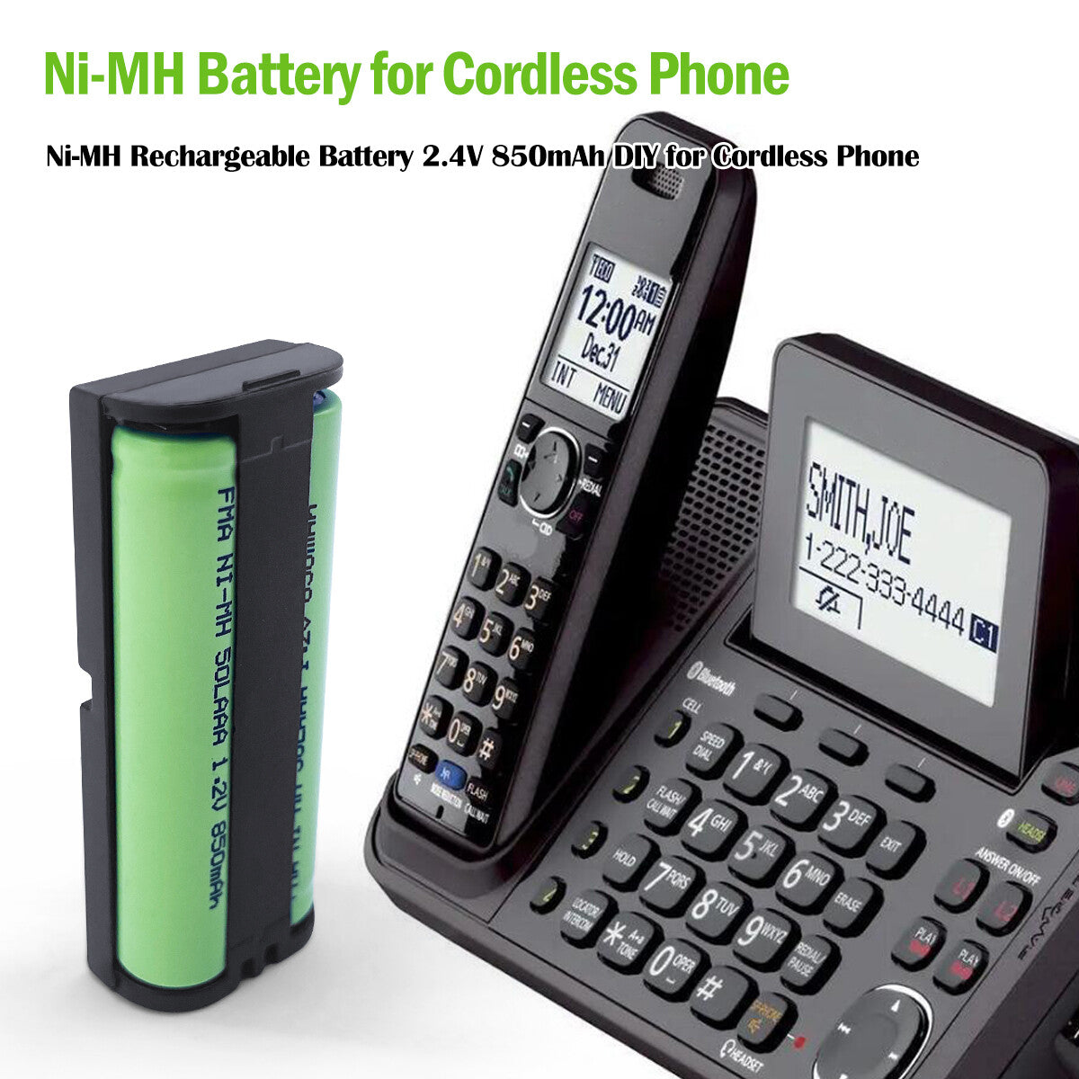 FMA Battery Ni-MH battery P105 2.4V 850mAh-Wide application
