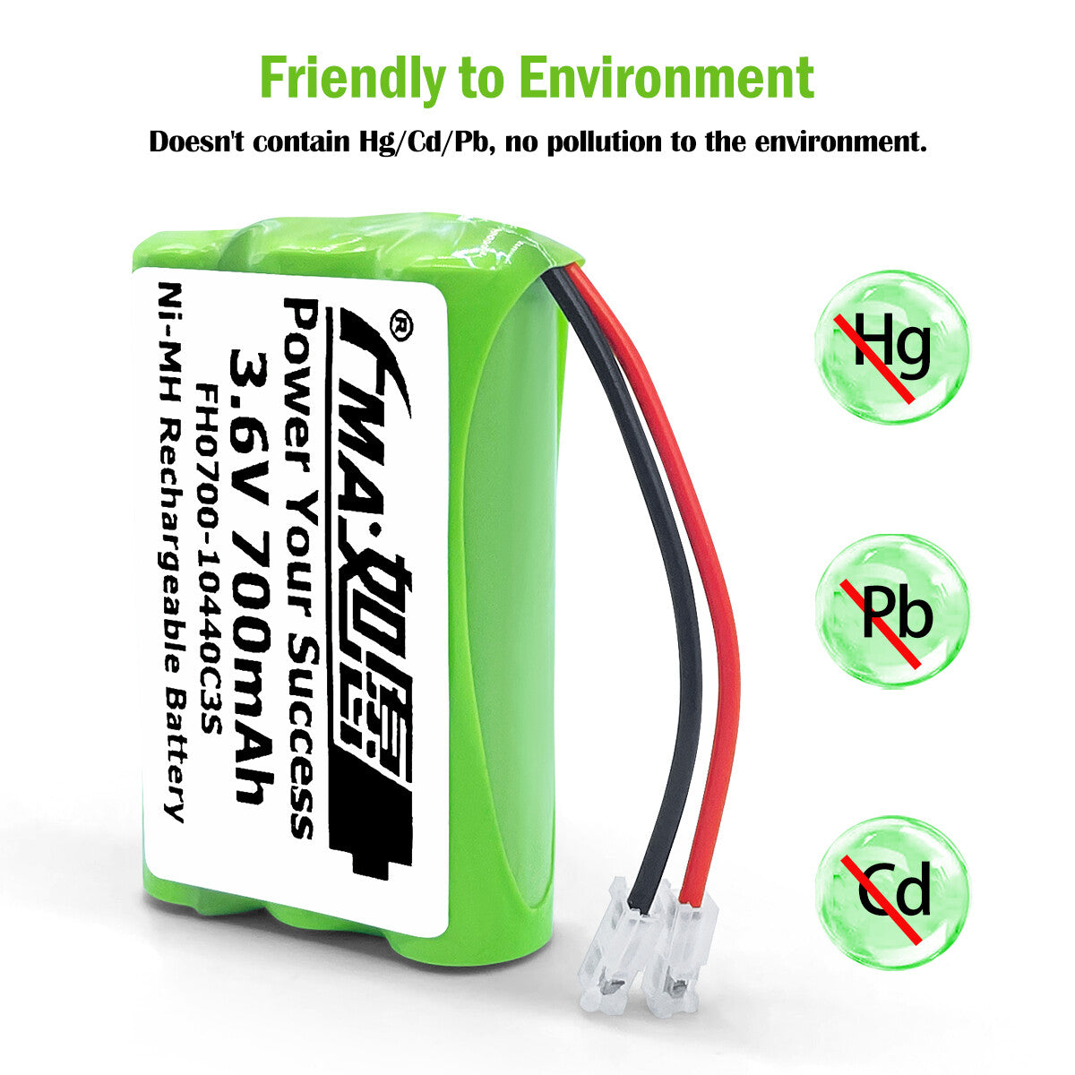 3.6V 700mAh Ni-MH Battery for GE Cordless Phone BT-1006 BT-800 BT-904