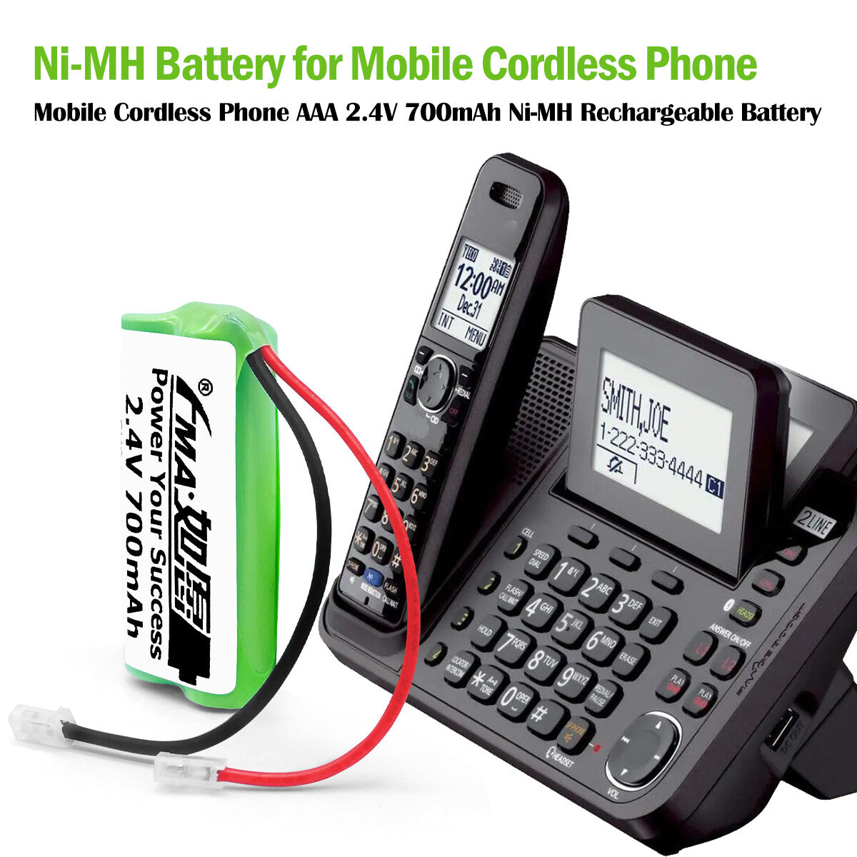 FMA Battery Ni-MH battery 10440C2SB 2.4V 700mAh-Wide application
