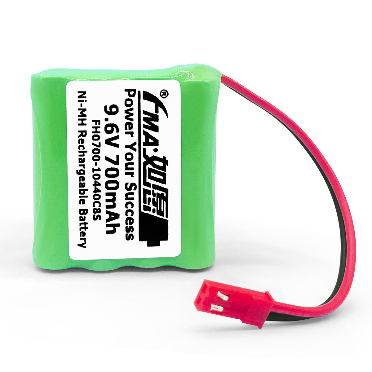 Ni-MH battery 9.6V 700mAh-Front view
