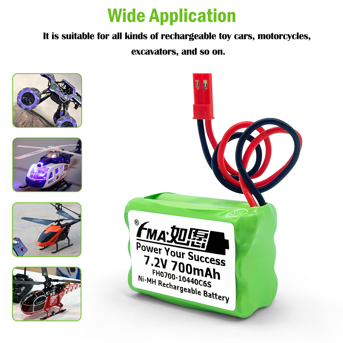 Ni-MH battery 6V 700mAh-Wide application
