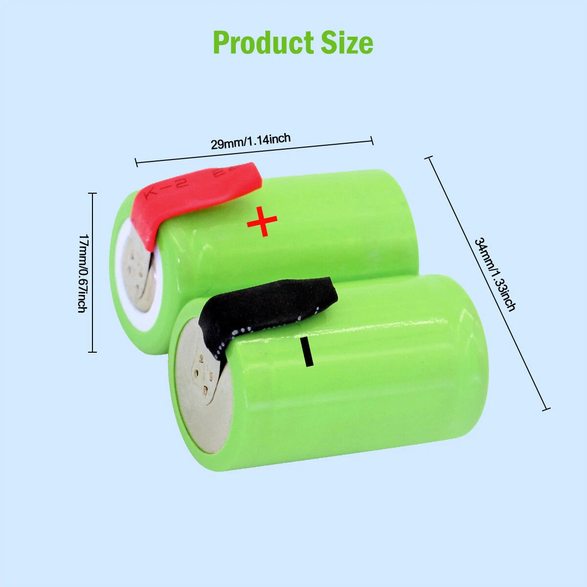 Ni-MH 2.4V 1300mAh Size