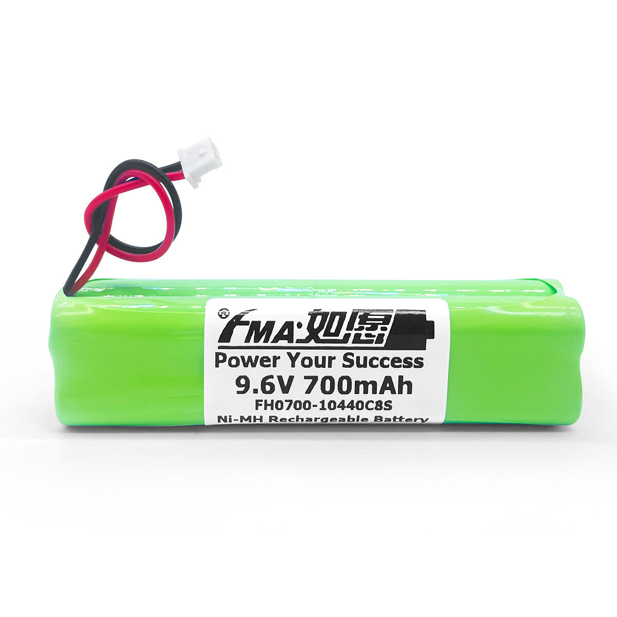 Ni-MH battery 9.6V 700mAh-Front view
