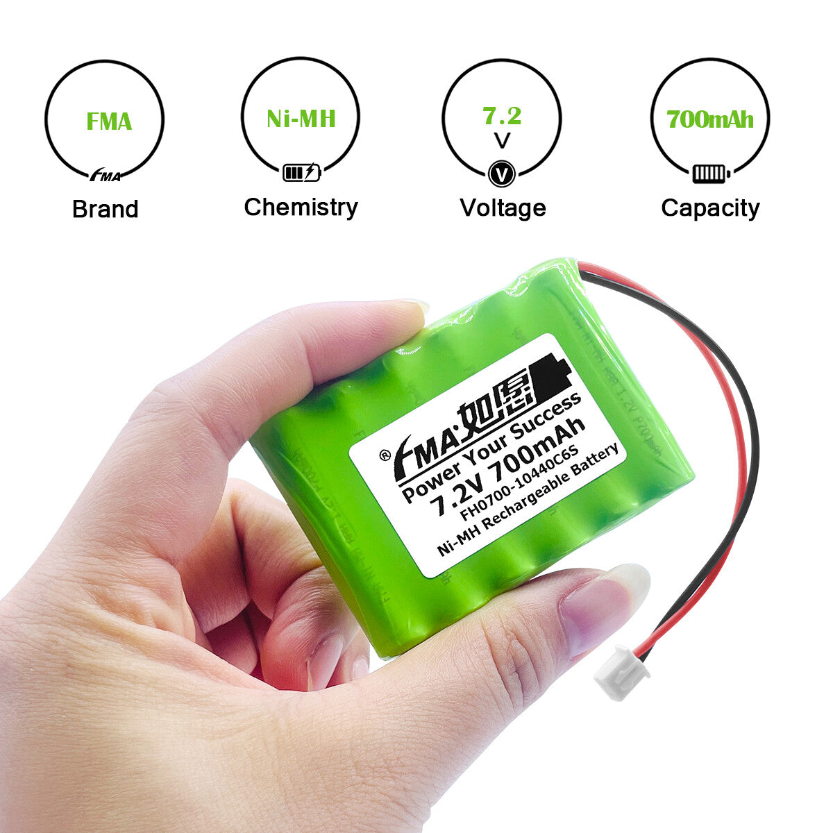 Ni-MH battery 7.2V 700mAh-Parameters
