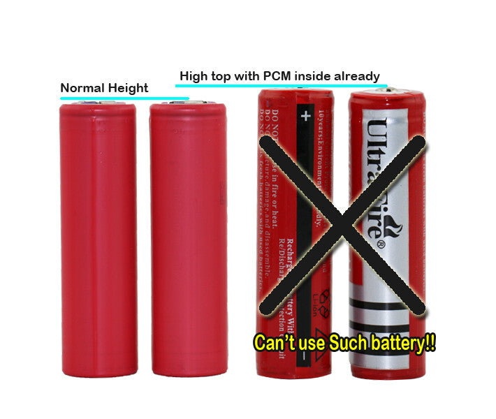 Protected Li-ion Battery Holder-battery no high top