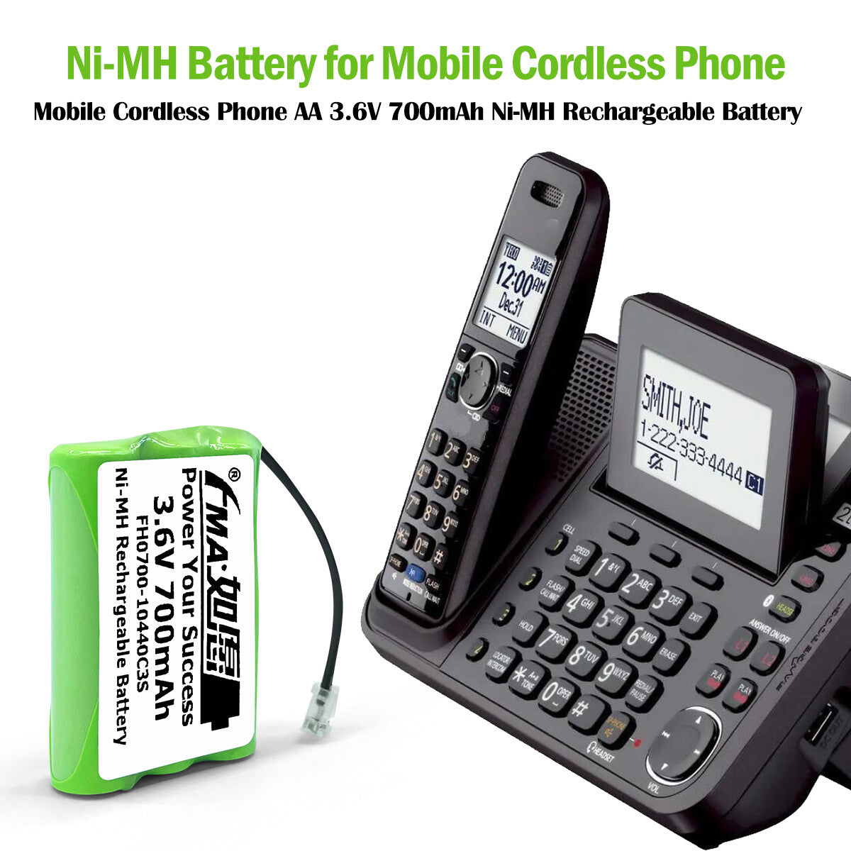 3.6V 700mAh Ni-MH Battery for GE Cordless Phone BT-1006 BT-800 BT-904