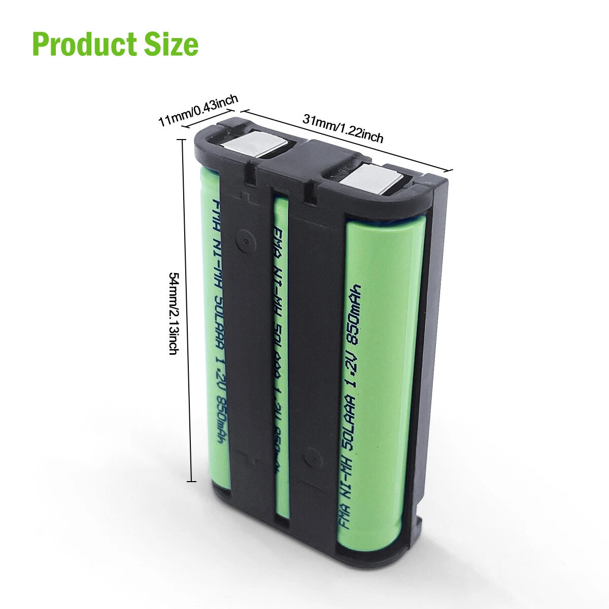 FMA Battery Ni-MH battery P104 3.6V 850mAh-Size
